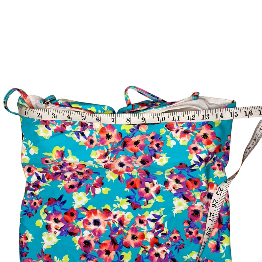 Liz Sport Floral Tankini Bathing Suit Top - Picture 7 of 9